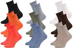 Rainbow Socks - Damen Herren Klassische Bunte Bambus Socken - 9 Paar - Grau Orange - Größen 44-46 von Rainbow Socks