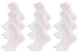 Rainbow Socks - Damen Herren Klassische Bunte Bambus Socken - 9 Paar - Weiß - Größen 42-43 von Rainbow Socks