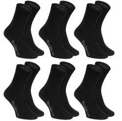 Rainbow Socks - Damen Herren Klassische Bunte Baumwolle Socken - 6 Paar - Schwarz - Größen 42-43 von Rainbow Socks