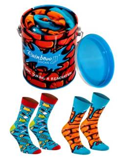 Rainbow Socks - Damen Herren Lustige Sockendose Farbe Geschenk 2 Paare - Größen 36-40 von Rainbow Socks