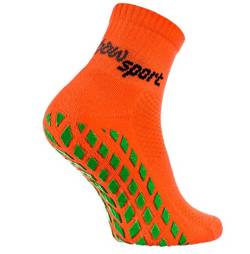 Rainbow Socks - Damen Herren Neon Sneaker Sport Stoppersocken - 1 Paar - Orange - Größen 39-41 von Rainbow Socks