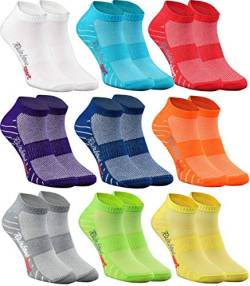 Rainbow Socks - Damen Herren Quarter Sport Socken - 9 Paar - Mehrfarbig - Größen 42-43 von Rainbow Socks