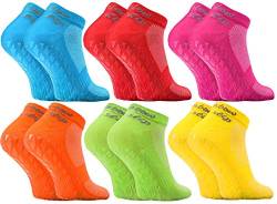 Rainbow Socks - Damen Herren Quarter Sport Socken ABS - 6 Paar - Mehrfarbig - Größen EU 42-43 von Rainbow Socks