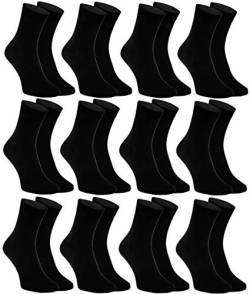 Rainbow Socks - Damen Herren Schwarz Klassische Baumwolle Socken - 12 Paar - Schwarz - Größen 42-43 von Rainbow Socks