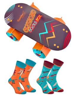 Rainbow Socks - Damen Herren Skateboard Skate Lustige Socken Box - 2 Paar - Größen EU 41-46 von Rainbow Socks