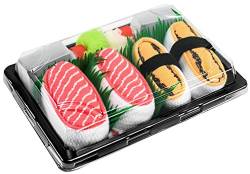 Rainbow Socks - Damen Herren - Sushi Socken Salmon Tamago - Lustige Geschenk - 2 Paar - Größen 41-46 von Rainbow Socks