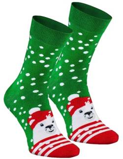 Rainbow Socks - Damen Herren Weihnachtssocken - Novelty Geschenk für Christmas - Eisbär - 1 Paar - Größen EU 36-40 von Rainbow Socks