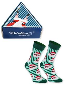 Rainbow Socks - Damen Herren Weihnachtssocken in einer Geschenkbox - Christmas Socks In Box - 1 Paar von Rainbow Socks