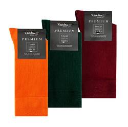 Rainbow Socks - Herren Premium Antibakterielle Business-Socken mit Silberionen - Orange Flaschengrün Dunkelrot - Größen 44-46 von Rainbow Socks