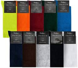 Rainbow Socks - Herren Premium Antibakterielle Business-Socken mit Silberionen - Zitronengelb Orange Dunkelrot Flaschengrün Blau Dunkelblau Braun Hellgrau Schwarz Weiß - Größen 44-46 von Rainbow Socks