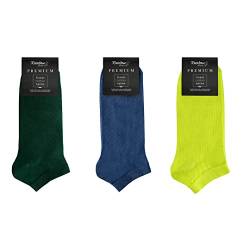 Rainbow Socks - Herren Premium Antibakterielle Sneaker-Socken mit Silberionen - 3 Paar - Abgefülltgrüne Jeans Zitron - Größen 44-46 von Rainbow Socks