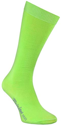 Rainbow Socks - Jungen Mädchen Baumwolle Kniestrümpfe - 1 Paar - Grün - Größen 24-29 von Rainbow Socks