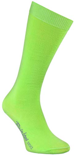 Rainbow Socks - Jungen Mädchen Baumwolle Kniestrümpfe - 1 Paar - Grün - Größen 30-35 von Rainbow Socks