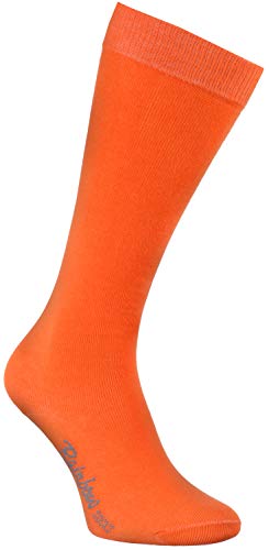 Rainbow Socks - Jungen Mädchen Baumwolle Kniestrümpfe - 1 Paar - Orange - Größen 24-29 von Rainbow Socks