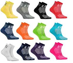 Rainbow Socks - Jungen Mädchen Sneaker Baumwolle Antirutsch Sport Stoppersocken - 12 Paar - Größen 24-29 von Rainbow Socks