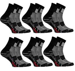 Rainbow Socks - Jungen Mädchen Sneaker Bunte Baumwolle Sport Socken - 6 Paar - Schwarz - Größen 30-35 von Rainbow Socks