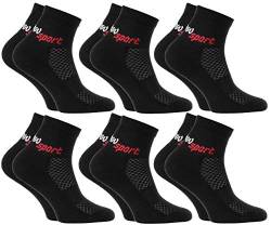 Rainbow Socks - Jungen und Mädchen Neon Sneaker Sportsocken - 6 Paar - Schwarz - Größen 30-35 von Rainbow Socks