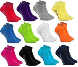 Rainbow Socks - Jungen und Mädchen Sneaker Socken Baumwolle - 12 Paar Multipack - Mehrfarbig - Größen 30-35 von Rainbow Socks