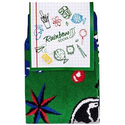 Rainbow Socks - Kinder Schule Socken Geografie - 1 pair - 30-35 von Rainbow Socks