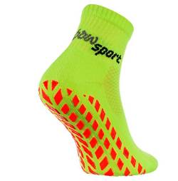 Rainbow Socks - Neo ABS Sport Socks - Damen Herren Neon Sneaker Sport Stopper Socken - 1 Paar - Grün - Größen 39-41 von Rainbow Socks