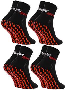 Rainbow Socks - Neo ABS Sport Socks - Damen Herren Neon Sneaker Sport Stopper Socken - 4 Paar - Schwarz - Größen 36-38 von Rainbow Socks