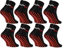 Rainbow Socks - Neo ABS Sport Socks - Damen Herren Neon Sneaker Sport Stopper Socken - 8 Paar - Schwarz - Größen 39-41 von Rainbow Socks