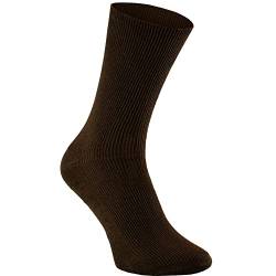 Rainbow Socks - Premium Damen Herren Diabetiker Socken Ohne Gummibund - 1 Paar - Braun - Größen 42-43 von Rainbow Socks