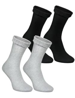 Rainbow Socks - Socken für Diabetiker - Warme und Elastische Frottee-Socken ohne Druck - 2 Paar - Größen L von Rainbow Socks