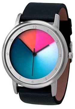 Rainbow Avantgardia Classic Unisex Quartzuhr, Armband:schwarz Echtleder von Rainbow Watch
