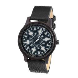 Rainbow Watch - Cool Wood Black sandelwood lenko Unisex Armbanduhr Quarz, Colorchanging Echtlederarmband Dunkelbraun von Rainbow Watch