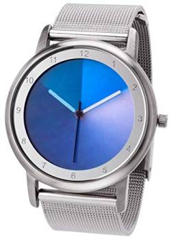 Rainbow Watch Unisex Uhr Quarz Avantgardia Blues mit Edelstahl Clip Armband Milanese von Rainbow e-motion of color
