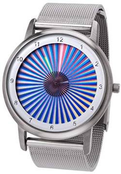 Rainbow Watch Unisex Uhr Quarz Avantgardia Sheer mit Edelstahl Clip Armband Milanese von Rainbow e-motion of color