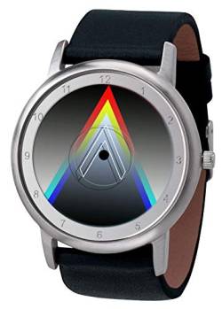 Rainbow Watch Unisex Uhr Quarz Avantgardia Vee mit schwarzem Echtleder Armband von Rainbow emotion of colours