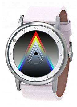 Rainbow Watch Unisex Uhr Quarz Avantgardia Vee mit weißem Echtleder Armband von Rainbow emotion of colours
