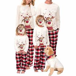 Raiodais Familie Weihnachts Pyjama Set, Familie Christmas Pyjamas Schlafanzug for Familie Match Schlafanzug Damen Herren Lang(#046-Herren, L) von Raiodais
