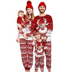 Raiodais Weihnachts Familie Pyjama Set Schlafanzüge Weihnachten Familien Weihnachtspyjama Christmas Pyjama Family Set(#105-Damen, M) von Raiodais