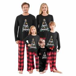 Raiodais Weihnachts Familie Pyjama Set Schlafanzüge Weihnachten Familien Weihnachtspyjama Christmas Pyjama Family Set(#110-Damen, S) von Raiodais