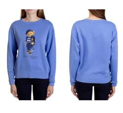 Polo Ralph Lauren Bear In Paris Bär Sweatshirt Sweater Pullover Pulli Jumper Blue New Season (as3, Alpha, x_s, Regular, Regular, Regular) von Ralph Lauren