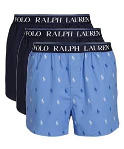 Ralph Lauren Polo-Boxershorts, Stretch-Baumwolle, schmale Passform, Blau, 3er-Pack, Größe XL, blau, XL von Ralph Lauren