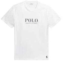 Ralph Lauren Weißes T-Shirt mit Logo-Print Basic für Herren, Weiß, Large von Ralph Lauren