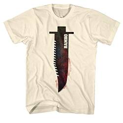 Rambo - Herren The Knife T-Shirt, X-Large, Vintage White von Rambo