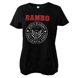 Rambo Offizielles Lizenzprodukt First Blood 1982 Seal Damen T-Shirt (Schwarz), XX-Large von Rambo