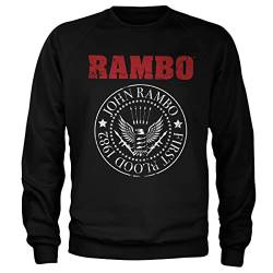 Rambo Offizielles Lizenzprodukt First Blood 1982 Seal Sweatshirt (Schwarz), Medium von Rambo