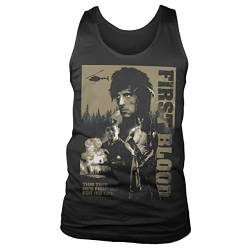 Rambo Offizielles Lizenzprodukt First Blood Herren Tank Top Weste (Schwarz), Medium von Rambo