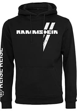 RS Herren Rammstein Weißes Kreuz Hoodie Kapuzenpullover, schwarz, M von Rammstein