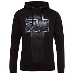 Rammstein Herren Kapuzenpullover Broken Logo Offizielles Band Merchandise Fan Hoodie schwarz mit mehrfarbigem Front und Back Print (XXL) von Rammstein