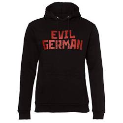 Rammstein Herren Kapuzenpullover Evil German Offizielles Band Merchandise Fan Hoodie schwarz mit rotem Front und Back Print (M) von Rammstein