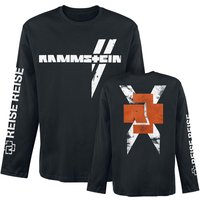 Rammstein Langarmshirt - Weißes Kreuz - M bis XL - für Männer - Größe M - schwarz  - Lizenziertes Merchandise! von Rammstein