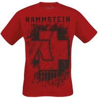 Rammstein T-Shirt - 6 Herzen - S bis XXL - für Männer - Größe L - rot  - Lizenziertes Merchandise! von Rammstein