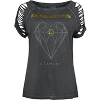 Rammstein T-Shirt - Diamant - S bis 5XL - für Damen - Größe 4XL - dunkelgrau  - Lizenziertes Merchandise! von Rammstein